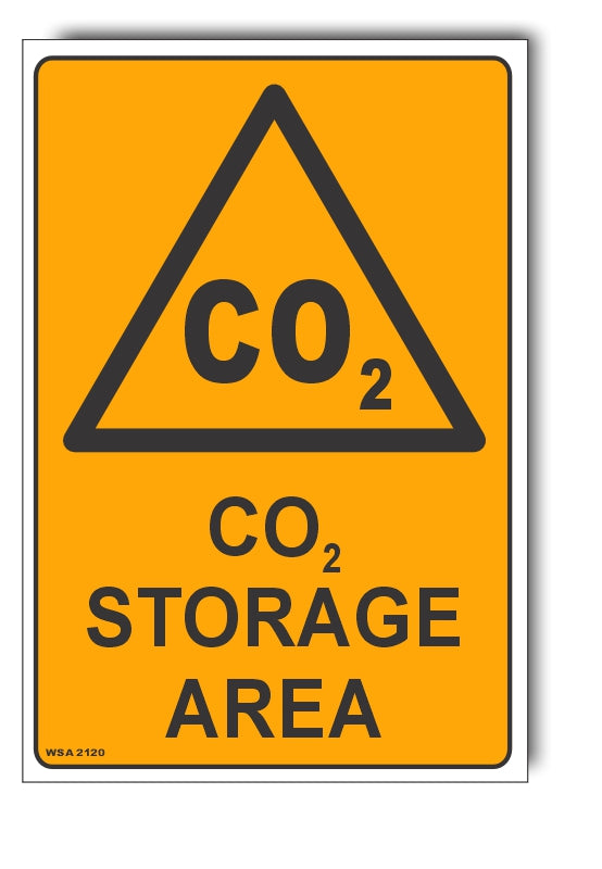 Co2 Storage Area Warning Sign