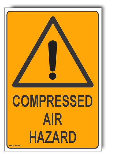 Compressed Air Hazard Warning Sign