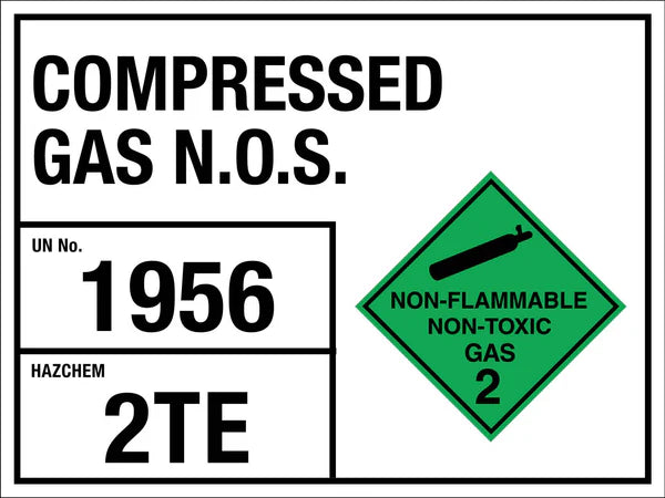 Compressed Gas NOS 1956 2TE Sign