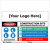 Construction Site Sign With Logo