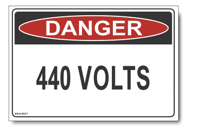 Danger 440 Volts Sign