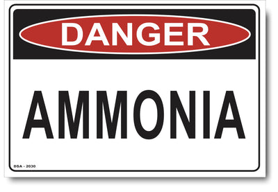 Danger Ammonia Sign