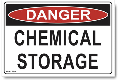 Danger Chemical Storage Sign