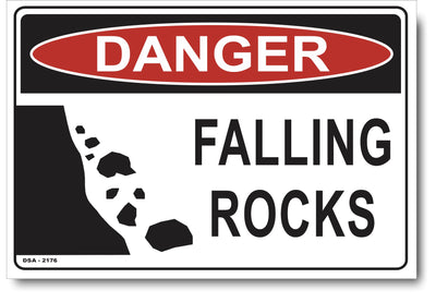 Danger Falling Rocks Pictogram Sign