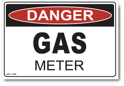 Danger Gas Meter Sign