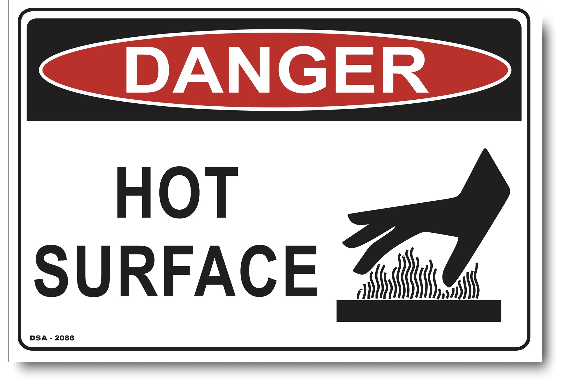 Danger Hot Surface Sign