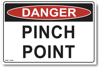 Danger Pinch Point Sign