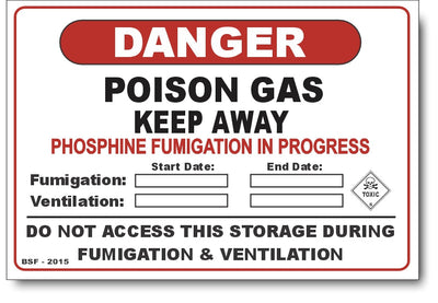 Danger - Poison Gas - Biosecurity Sign