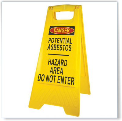 Danger - Potential Asbestos - Hazard Area - Do Not Enter