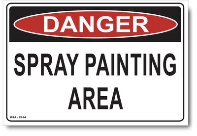 Danger Spray Painting Area Sign