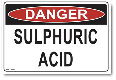 Danger Sulphuric Acid Sign