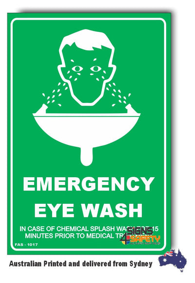 Emergency Eye Wash Location Sign