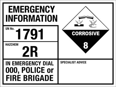 Emergency Information 1791 2R Emergency Information Sign