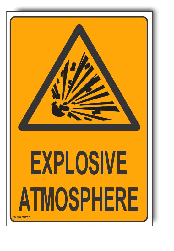 Explosive Sign Landscape Explosive Atmosphere Warning Sign – Signs4Safety