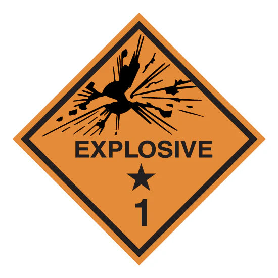 Explosives 1 - Dangerous Goods Diamond Sign