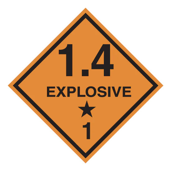 Explosives 1.4 - Dangerous Goods Diamond Sign