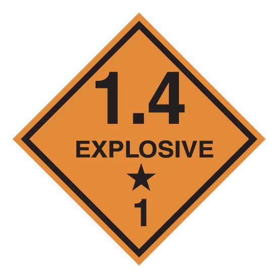 Explosives 1.4 - Dangerous Goods Diamond Sign