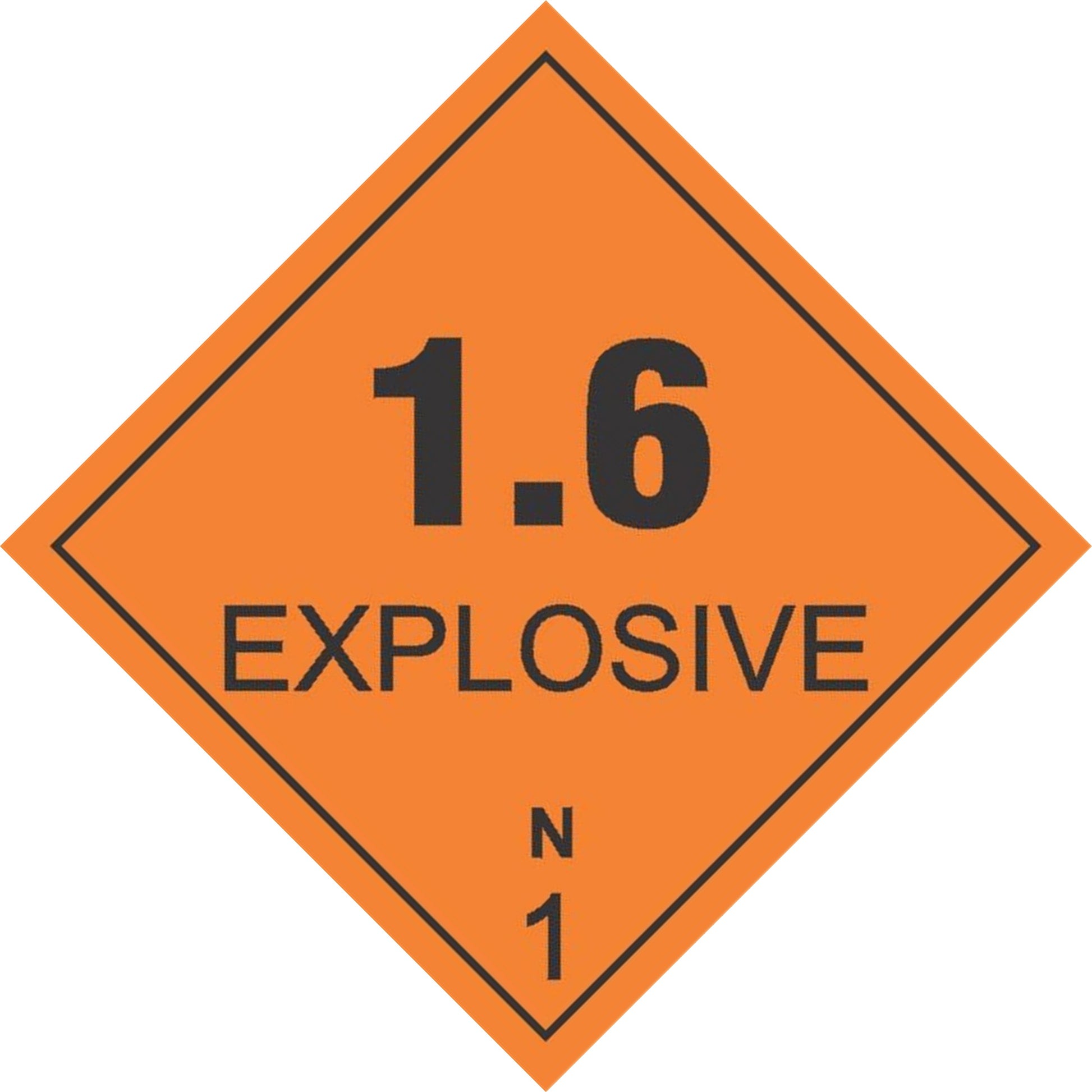 Explosives 1.6 - Dangerous Goods Diamond Sign