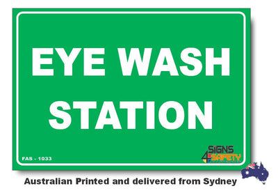 Eye Wash Station Sign