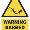 Warning - Barbed Wire Farm Safety Sign