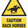 Caution- Race Horses Drive Slowly Farm Safety Sign