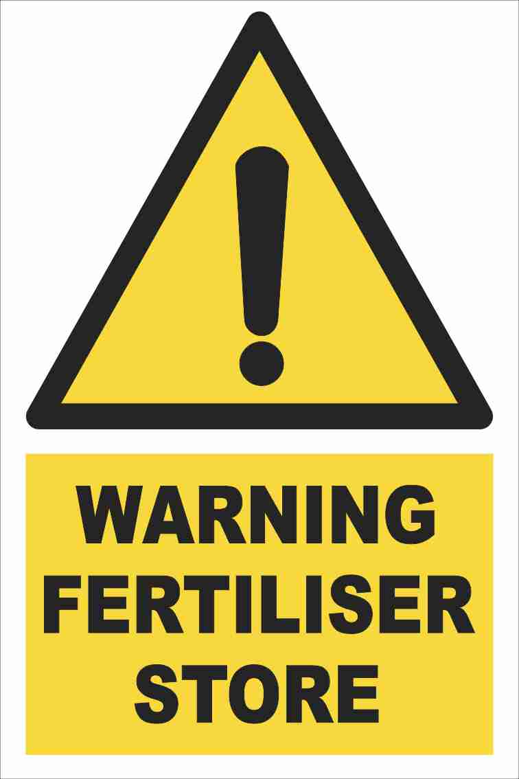 Warning - Fertiliser Store Farm Safety Sign
