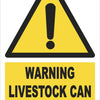 Warning - Livestock Can Be Dangerous Farm Safety Sign