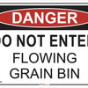 Danger Do Not Enter Flowing Grain Bin Farm Safety Sign