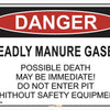 Danger Deadly Manure Gases Farm Safety Sign