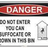 Danger Do Not Enter You Can Suffocate Farm Safety Sign