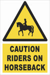 Caution - Riders On Horseback Farm Safety Sign