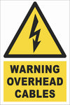 Warning - Overhead Cables Farm Safety Sign