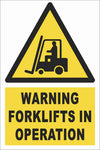 Warning - Forklifts In Operation Farm Safety Sign