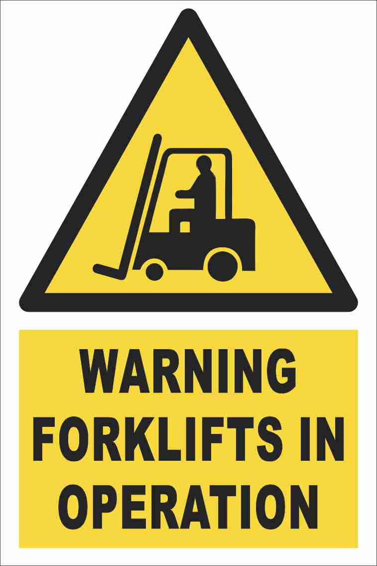 Warning - Forklifts In Operation Farm Safety Sign