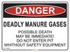 Danger Deadly Manure Gases Farm Safety Sign