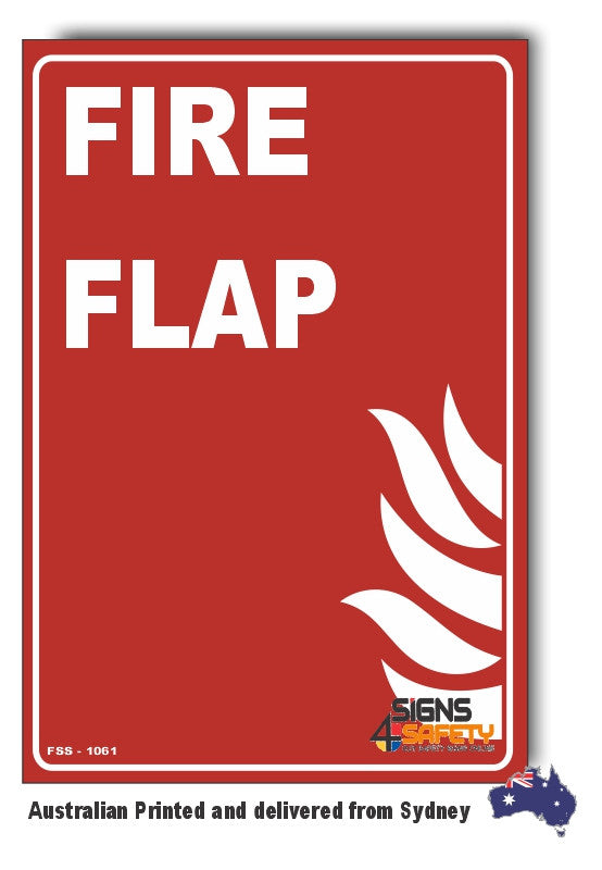 Fire Flap Sign