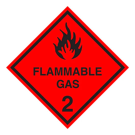 Flammable Gas 2 - Dangerous Goods Diamond Sign