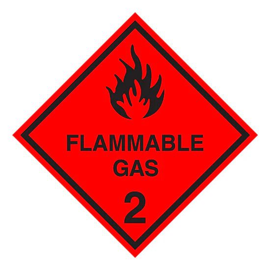 Flammable Gas 2 - Dangerous Goods Diamond Sign