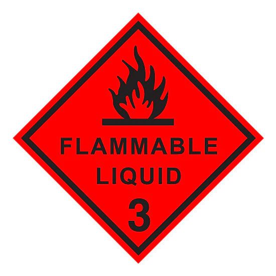 Dg 3 Sticker Flammable Liquid 3 - Dangerous Goods Diamond Sign – Signs4Safety