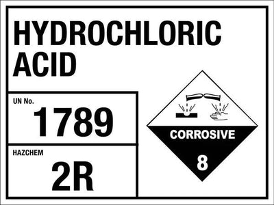 Hydrochloric Acid 1789 2R Sign