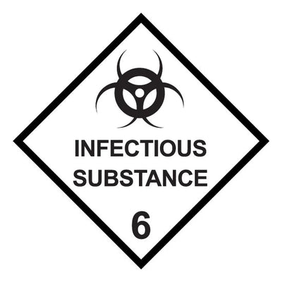 Infectious Substance 6 - Dangerous Goods Diamond Sign