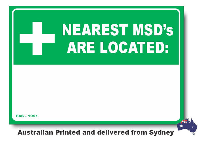 Mds Sign Nearest MDS'S Are Located Sign – Signs4Safety