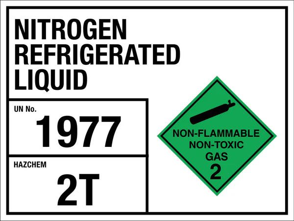 Nitrogen Refrigerated Liquid 1977 2T Sign