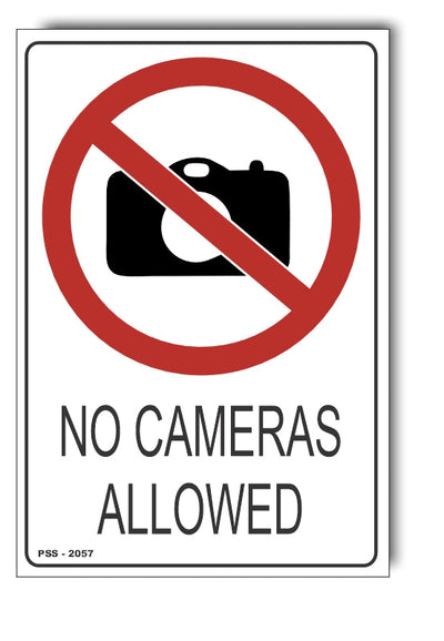 No Cameras Allowed Sign