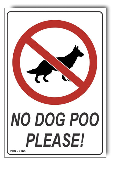 No Dog Poo Please Sign