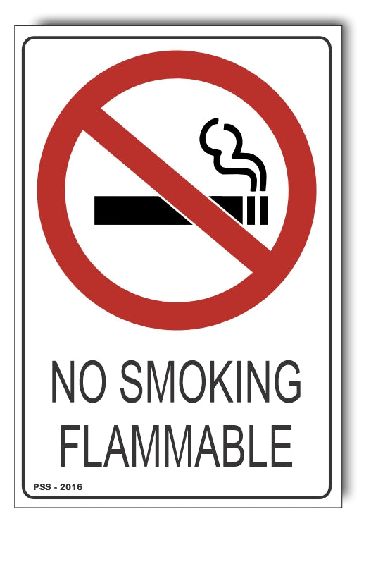 No Smoking, Flammable Sign