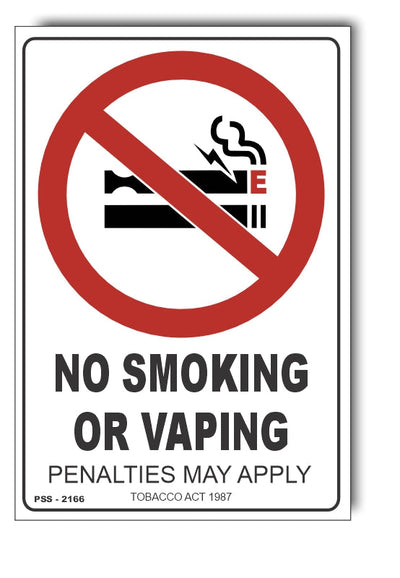 No Smoking Or Vaping Sign