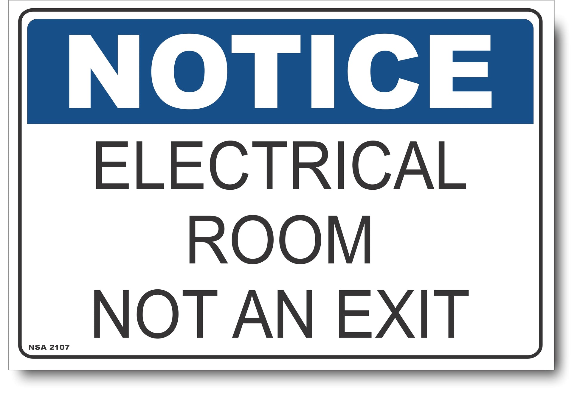 Notice - Electrical Room, Not An Exit Sign