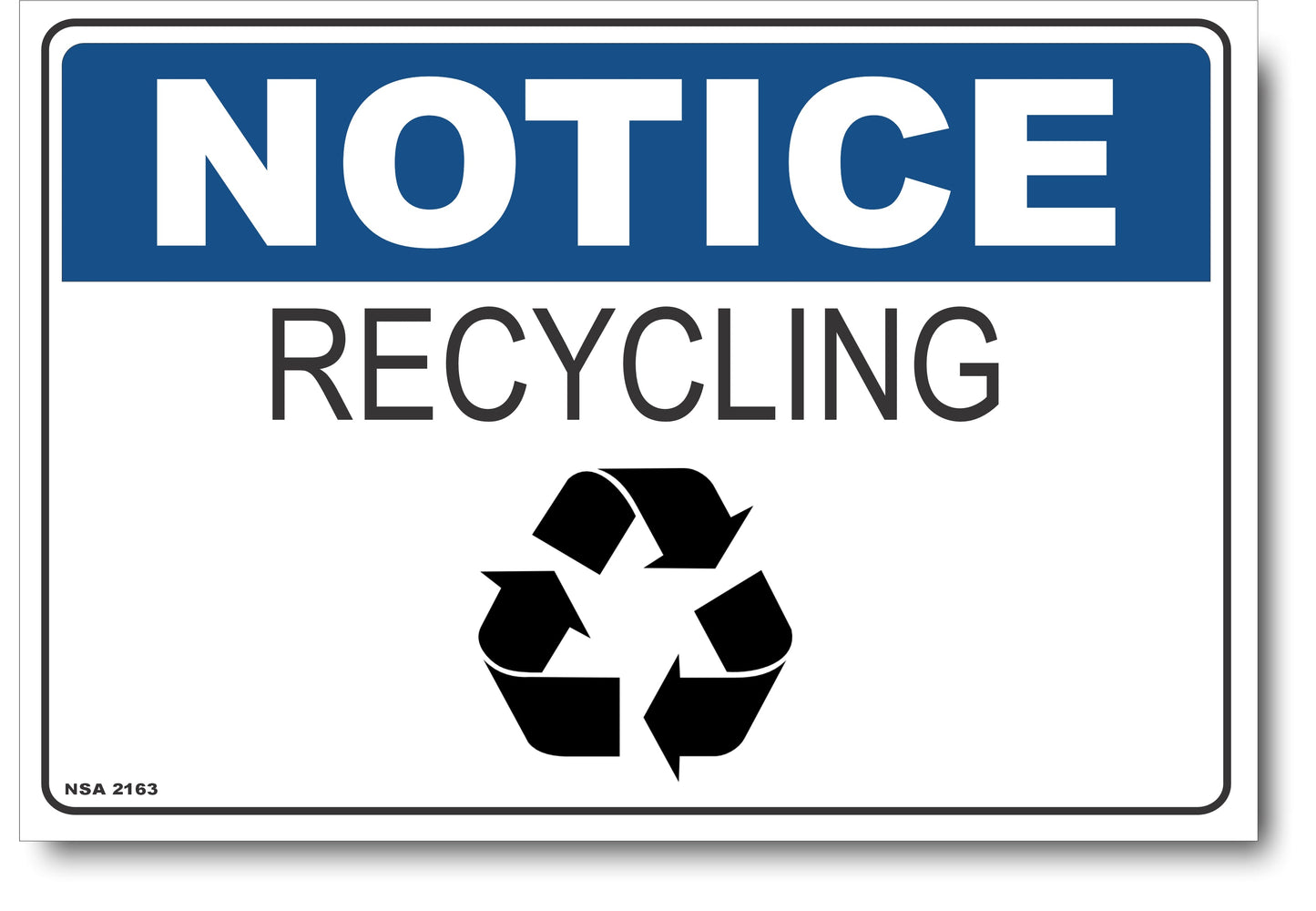 Notice - Recycling (Icon) Sign