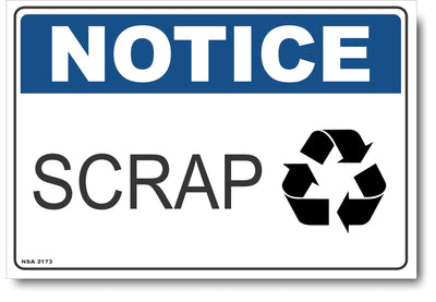 Notice - Scrap Recycling (Icon) Sign